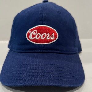NWT Coors Blue Baseball Cap with adjustable back.